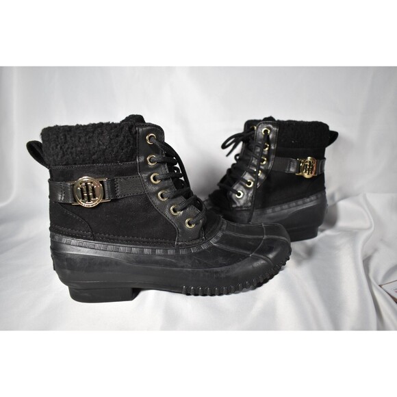 Tommy Hilfiger Sherpa Lined Rain/Snow Boots Size 7 - Picture 1 of 8